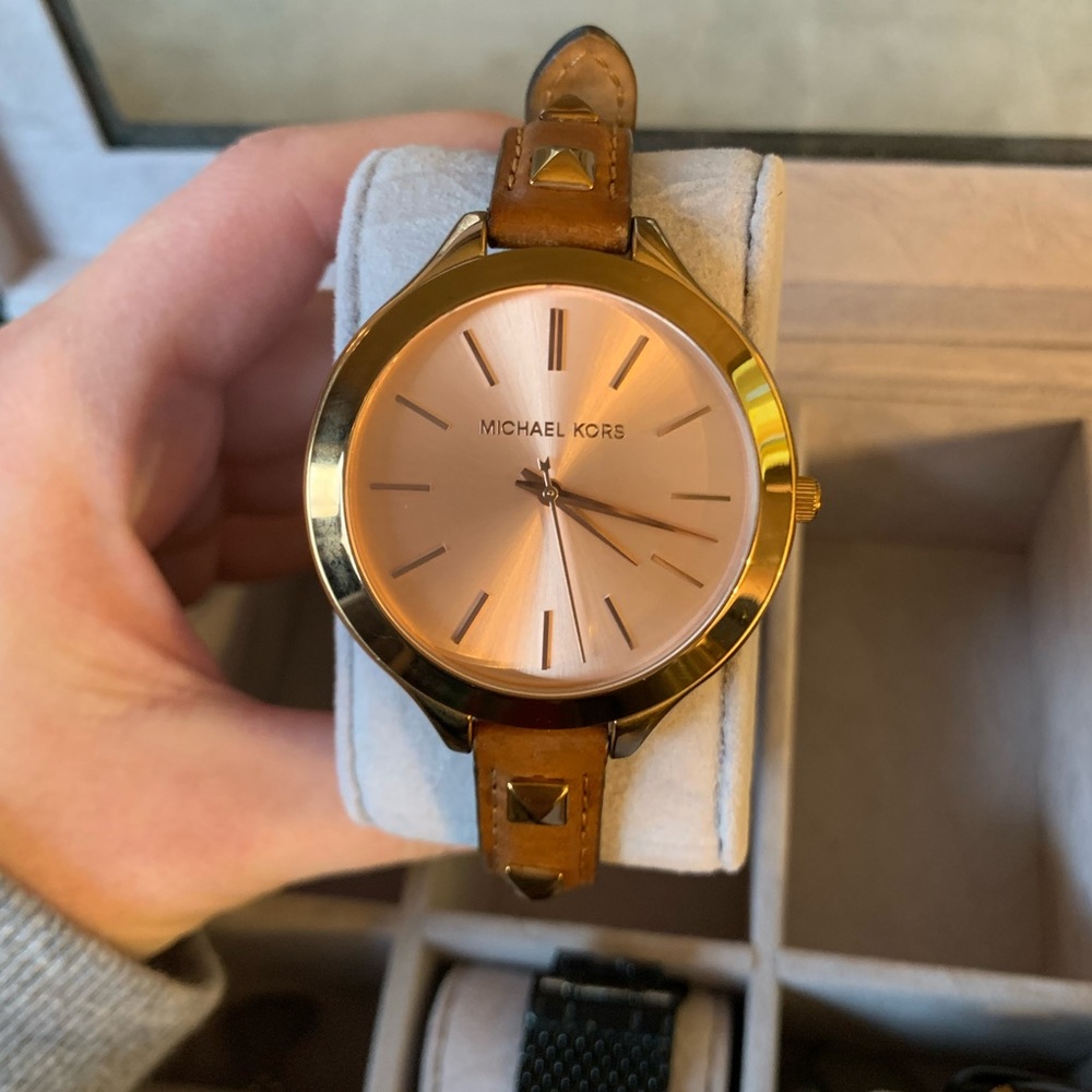 Michael Kors Slim Runway double wrap watch EUC